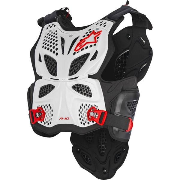 ALPINESTAR A10 CHEST ARMOUR WHT/BLK/RED M/L
