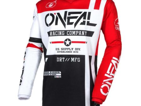 ONEAL 26 ELEMENT YOUTH JSY WARHAWK - BLK/WHT/RED