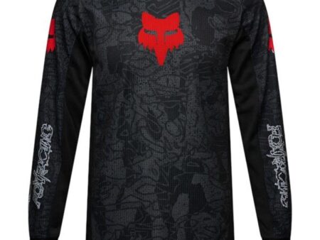 FOX YTH 180 ABYSS JERSEY Blk